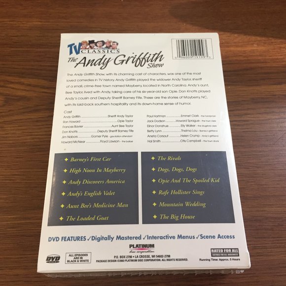 The Andy Griffith Show (DVD, 2004, 3-Disc Set) - Picture 2 of 4